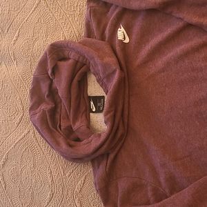 Nike Cowl neck Hoodie Maroon